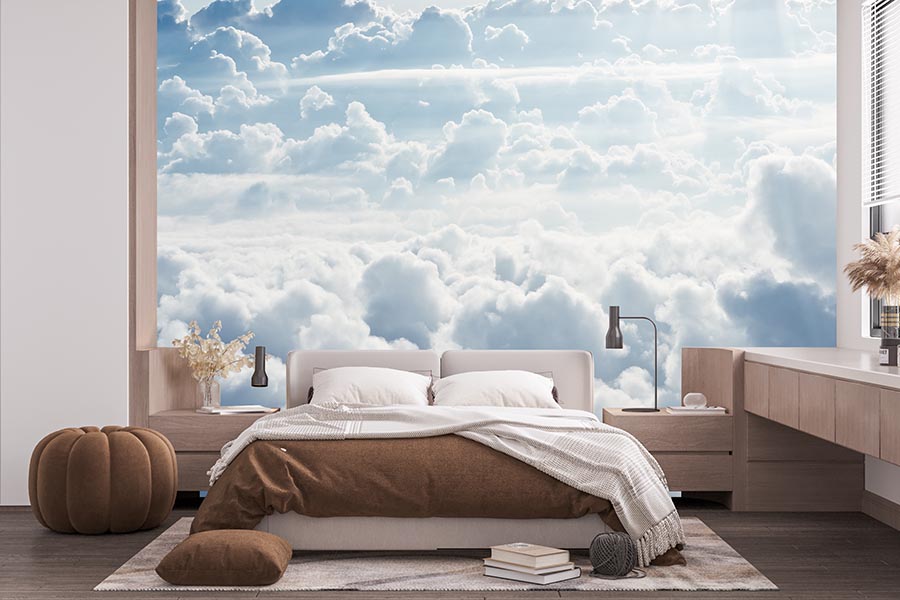Fototapeta do sypialni z chmurami
